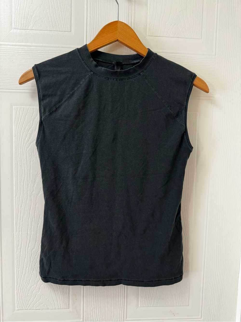 SKIMS Black Sleeveless Crewneck Tank